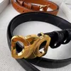 Black Tan Designer Leather Belt Woman Shiny Gold Silver Buckle Nya ankomster Cinturones Para Hombre Fashion Belts Womens