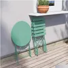 Tuinsets Sr Steel Patio Bistroset Opklapbaar tuinmeubilair 3-delig opvouwbare tafel en stoelen Aron Blue Drop Delivery Home Dhia8