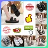Designer Casual Platform Slides Slippers Woman Light weight wear resistant anti breathable Leather soft soles sandals Flat Summer Beach Slipper Size 36-45