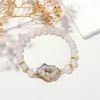Bracelets de charme irrégulier Druzy pierre naturelle Agates perlée élastique bracelet femmes Femme fait à la main bohème bijoux cadeaux