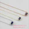 Designer Kendrascott Neclace Jewelry Instagram Minimalist Oval Transparent Blue Sandstone Pendant Short kendras scotts Necklace Neck Chain Collarbone Chain