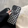 Designer telefoonhoesjes Damesmode Houndstooth-hoesje voor iPhone 14 Pro Max Plus 13 12 11 XS XR Heren luxe telefoonhoesje Volledige cover Schokbestendig Shell Hot -3