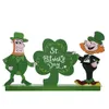 Other Festive Party Supplies St. Patricks Day Table Decoration Wooden Leprechaun Shamrock Sign Green Truck Home Dinner Ornaments 0 Dhwgy