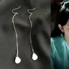 Boucles d'oreilles pendantes mode boucle d'oreille Yang Mi avec pierre blanche gouttelettes d'eau femme Brincos Bijoux cadeaux