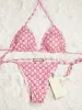 Modedesigner gu gglies bikini kvinnors gclies brev sexigt sommartryck baddräkt högkvalitativ damkläder s-xl 44