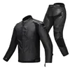 Vêtements de moto Costume d'équitation Pantalon anti-chute d'hiver Chevalier coupe-vent Veste en cuir pour femme Set Livraison Automobiles Motos DHSEM