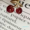 Luxury Keychain Lovely Tiny Cute Cherry Key Ring for Women Charm Bag Holder Ornament Pendant Accessories Chains