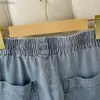 Damskie spodenki Summer Classic Shorts Baggy dżinsy ponadzakręgane 4xl vaqueros krótkie elastyczne wysokie talia szerokie nogi pantelones cortos damne pres newl240119