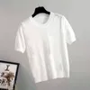 Designer Femmes Sweat à capuche Mode Luxe Haute Qualité Blanc et noir Hollow Out Knit Tee Mode Lettre complète Summer T-shirt à manches courtes T-shirts
