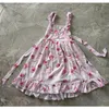 Robes décontractées Femmes douces Robe Lolita pour fille Style japonais sans manches Spaghetti Strap Vêtements Rose Longueur au genou Kawaii Streetwear Party