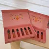 M Lip Makeup 6 kleuren lipgloss Hydraterende vloeibare lippenstift Lipglossset voor kerstcadeau met tas