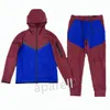 Teknisk fleece jacka tracksuit tracksuits män kvinnor hoodie byxor män full zip hoodies sweatpants windrunner sportkläder jacka reflekterande midja sladdficka huvtröja