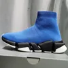 Botas de tricô grossas para mulheres da primavera outono tenis masculino escorregar no dedo redondo de pé casual botines femme