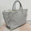 Borsa da donna 2024 Trend Nappa Design Tote Borse Moda Lettera ricamata Borsa da spiaggia con stuoia di paglia Borsa casual Bolsas Borsa grande