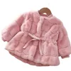 2024 New Autumn and Winter Clothing Children's Jackets Fashion Sweet Imitation Fur Jackets Girls Coat