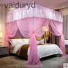 Myggnät Luxury Princess Bed Gardiner 3 Sidöppningar Post Bed Home Canopy Netting Mosquito Net Bedbling No BracketVaiduryd