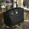 Bolsa de platina bolsa designer 2024 luxo todo artesanal couro genuíno feminino 30 couro vaca portátil togo couro grande feminino