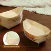 Disposable Dinnerware 100 Pcs Sushi Boat Trays Tableware Kitchenware Decoration & Accessories Bamboo Dishes