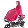 Impermeabili Ciclismo Poncho lungo per una persona Copertura antipioggia per esterni impermeabile Cappotto impermeabile con cappuccio ispessito da donna