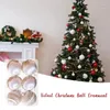 Украшение для вечеринки, 6 шт., бархатные рождественские шары, украшения, окрашенные пластиковые елочные подвесные шары с металлической веревкой для дома