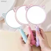 2 pièces miroirs main Mini miroir SPA Salon mignon miroir maquillage miroir pour Extension de cils lapin souris poche cosmétique miroir avec poignée