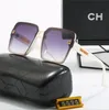 Óculos de sol de grife para mulheres luxo homens óculos de sol oval moldura de metal tons lunette leopardo impressão banhado a ouro chanels chan chane canal chael chanl óculos de sol