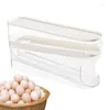 Kitchen Storage Refrigerator Egg Box Automatic Scrolling Holder Household Large Capacity Dispenser For Fridge Organizers