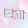 Earrings Jewelry Fashion Women Mens Earrings Hip Hop Diamond Stud Earings Iced Out Bling CZ Rock Punk Round Wedding Gift268N2739599