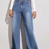 Damenjeans, modisch, Street-Style, lockere Jeanshose mit hoher Taille und weitem Bein, Damenbekleidung