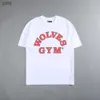 Men's T-Shirts SHE Unisex T Shirts Oversized Letter Print 100% Cotton Gym Women Clothing Short Sleeve Top Tees Couple T-Shirtyolq