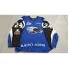 Hóquei Jerseys Saint John Sea Dogs Jersey Tomas Jurco ROBBIE BURT CEDRIC PARE YOHAN PLAMONDON BRANCO AZUL DESGASTADO SAINT Jersey 8705