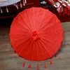 Regenschirme Hochzeit Roter Regenschirm aus geöltem Papier Hanfu-Regenschirm Frau im chinesischen Stil Hochzeit Seidenschirm Dekoration Sonnenschirm Paraguas Sombrilla