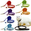 Dog Collars Cute Harness Printing Cat Leashs Training Mesh Chest Strap Supplies Adjustable Outdoor Walking Head Lead Puppy Collar