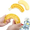 Garrafas de armazenamento em forma de banana 3d silicone chocolate geléia doces bolo molde diy barra de pastelaria bloco de gelo sabão molde ferramentas de cozimento