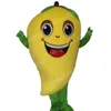 Costume da mascotte mango giallo Vestito da festa operato da Halloween Vestito da personaggio dei cartoni animati Vestito da carnevale per adulti Taglia Compleanno Vestito da esterno