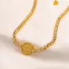 Pendanthalsband 20Style Gold Plated Designer Halsband för kvinnor märkesbrev Chokerkedja halsband smycken tillbehör hög kvalitet aldrig blekna