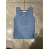 Famous vest luxury brand summer women tanks Knits Tees Embroidery Cropped Tank Top Cotton Sports Yoga Vests fashion high street t shirt 4 colour black pink blue white