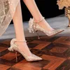 Модельные туфли, обувь на очень высоком каблуке с резиновой подошвой, обувь на очень высоком каблуке, женские женские ботинки, модные тканевые ботинки с острым носком для вечеринки, показа, GH175