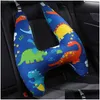 Distintivi per auto Modello animale carino Collo per bambini Supporto per la testa a forma di U Cuscino da viaggio per bambini Cuscino per la sicurezza del sedile Consegna di goccia per bambini Automob Dh1Uc