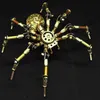 Hantverksverktyg 3D Pussel Metal Luminous Spider Model Kit Steampunk Mekaniska insekter Dragonfly Mantis DIY Assembly Toy Children Birthday Present YQ240119