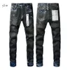 Designer Lila Markenjeans für Männer Frauen Hosen Lila Jeans Sommer Loch Hochwertige Stickerei Lila Jeans Denim Hosen Herren Lila Jeans 7622