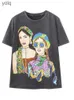 Dames T-shirt T-shirt Dames Harajuku Hip Hop Print Katoen Oversized T-shirt 2023 Zomer Mode Casual Los Alle Match Gothic Bovenkleding Topsyolq