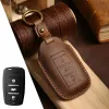 Luxury Car Key Case Cover Leather Fob Holder Pouch Keychain Accessories for Changan CS75 Eado CS55 Alsvin Remote Keyring Shell