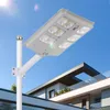 أضواء الشارع 600W 800W 1000W LED Solar Street Light Motion Motion Sensor مصباح أمان حديقة في الهواء الطلق مع إضاءة شارع القطب القابلة للسحب