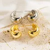 Stud Earrings Classic Luxury Smooth Metal C Shaped Simple Elegant Copper For Women Party Dinner Jewelry Accessories