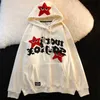 Męskie bluzy bluzy Y2K Bluza Hip Hip Hip Hop Five Winted Star Overed Hoodie Men Men 2023 Nowa moda swoboda punkowa luźna kurtka streetwearyolq