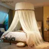 Zanzariera Spazio grande Cupola appesa Zanzariera Installazione gratuita Letto matrimoniale Zanzariera pieghevole Tenda da letto in garza di pizzo stile principessavaiduryd