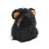 Costumes de chat mignon Lion crinière perruque chapeau drôle animaux vêtements casquette fantaisie chaton Cosplay oreilles avec Costume fête chiot chiens accessoires Y0G4