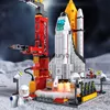 Świąteczne zabawki 458pcs Space Rocket Assembly Block Zabawy Kreatywne DIY Zabawy Nowy Rok Giftsvaiduryb