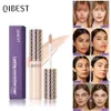 Correcteur QIBEST liquide contour correcteur crème maquillage 4 couleurs hydratant couverture imperméable acné cernes visage Base cosmétiques